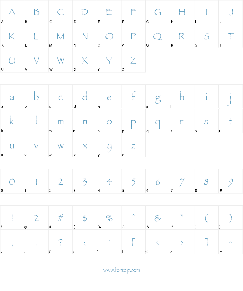 Parchment MF Font Character